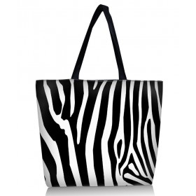 Huado nákupná a plážová taška - Zebra