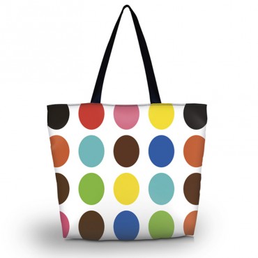Nákupní a plážová taška - Polka dots
