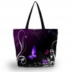 Huado nákupná a plážová taška - Purpurové motýle