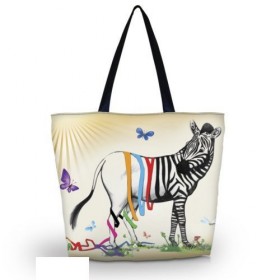 Huado nákupná a plážová taška - Zebra