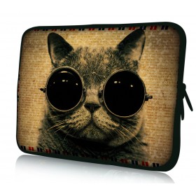 Huado púzdro pre notebook do 15.6" Mačka s okuliarmi
