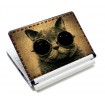 Huado samolepka skin  pre notebook 12"-15,6" Mačka s okuliarmi