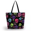 Huado nákupná a plážová taška - Happy Skulls