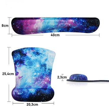 Huado Set podložka pod myš a zápästie Ružové srdiečka