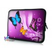 Huado púzdro na notebook do 14.4" Motýle vo fialovej