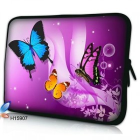 Huado púzdro na notebook do 17.4" Motýle vo fialovej