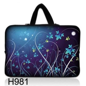 Huado taška na notebook do 12.1" Modré kvety