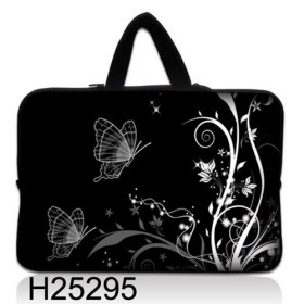 Huado taška na notebook do 14.4" Černobiele motýle
