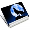 Huado samolepka, skin na notebook 12"-15,6" Vlk vyjúci na mesiac